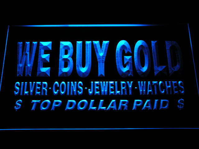 We buy Gold Silver Coins Jewelry Watches Top Dollar Paid Neon